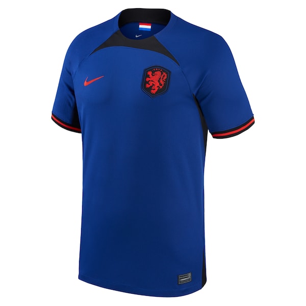 Netherlands National Team Nike 2022/23 Away Breathe Stadium Replica Blank Jersey - Blue