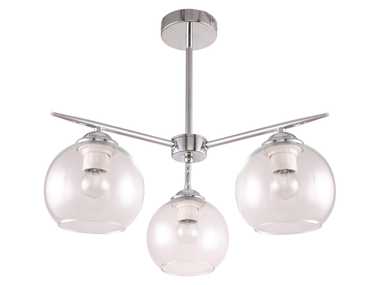 Lampa wisząca Nova 3-punktowa stalowa srebrny
