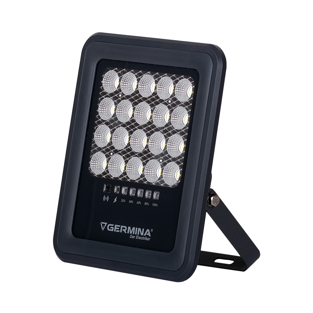 Naświetlacz LED Germina 100W solarny IP65   pilot lampa zewnętrzna 1szt.