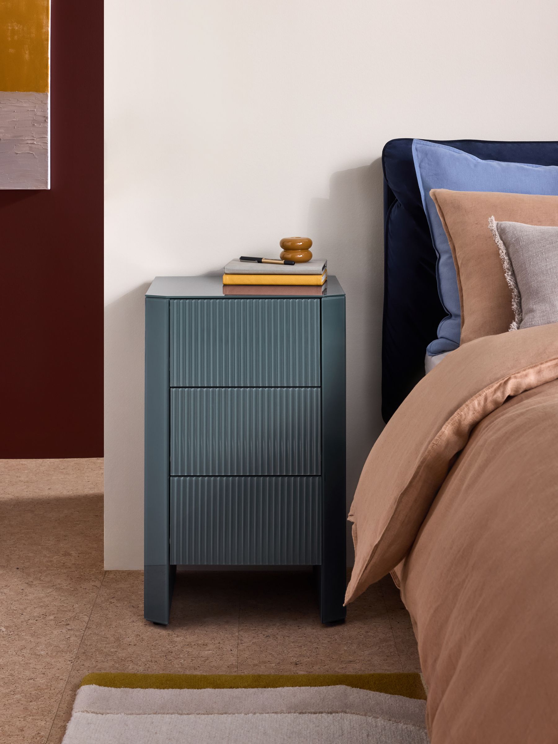 Eleni Bedside in Blue Glass