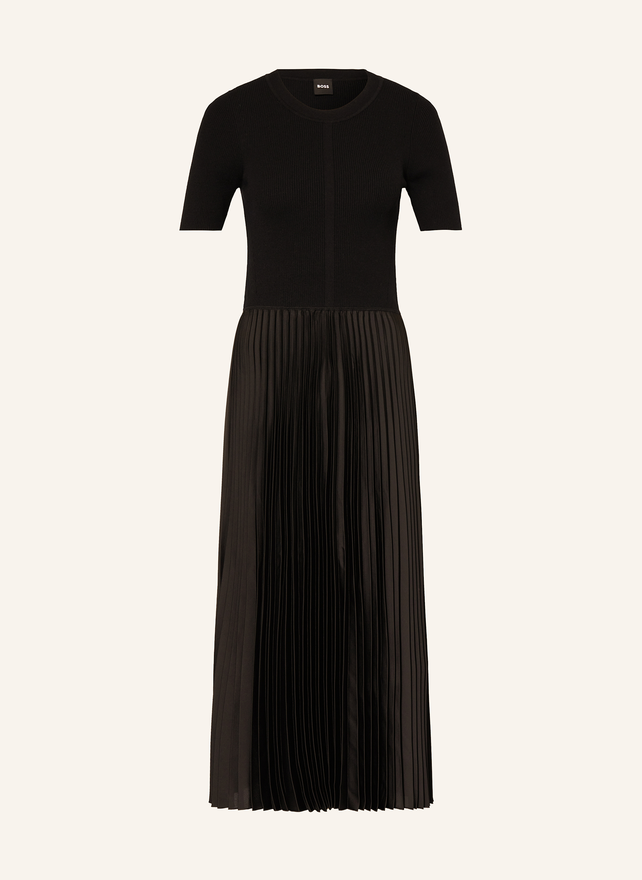BOSS Kleid FADRIDI im Materialmix mit Plissees