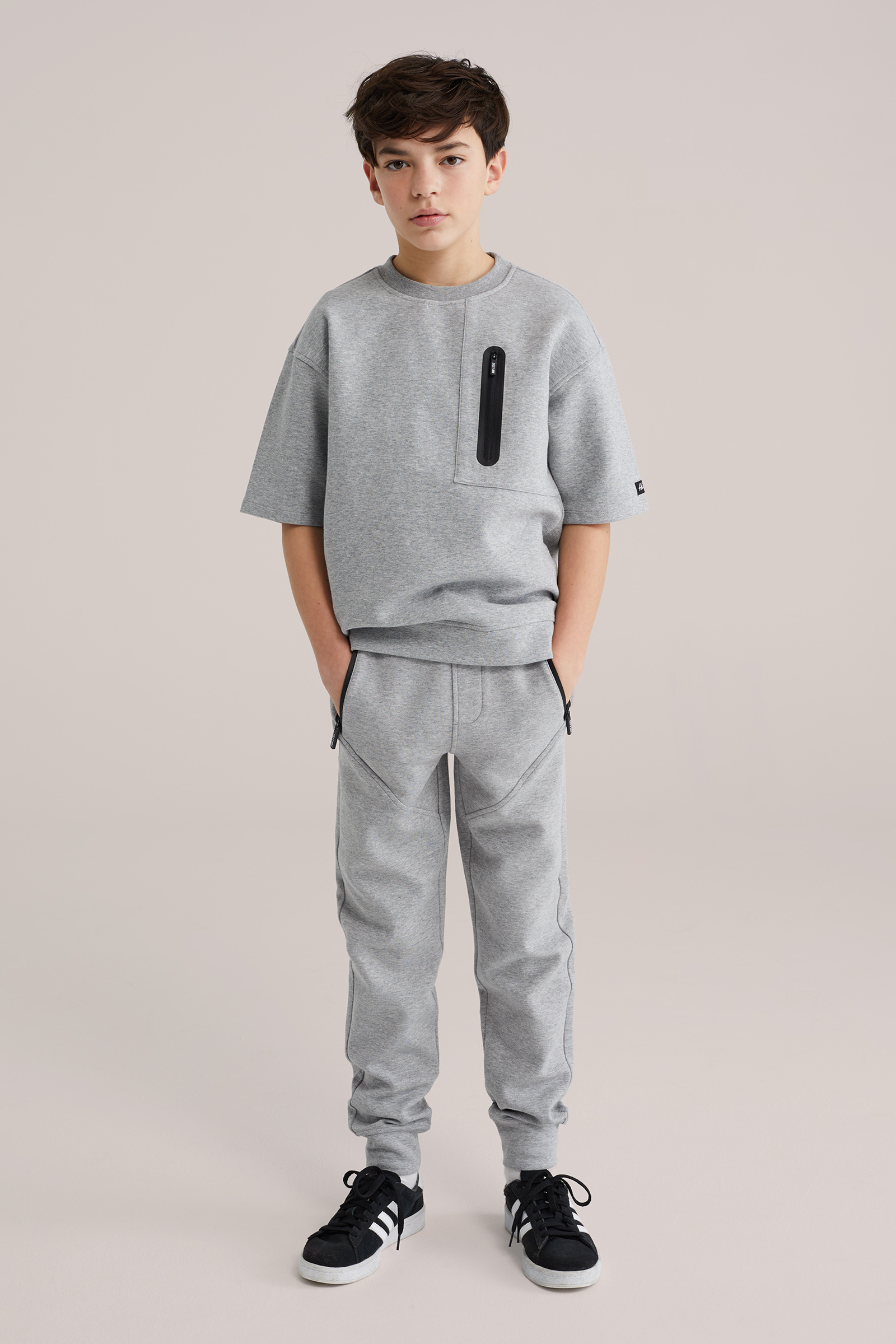 Jongens T-shirt van scuba met rits