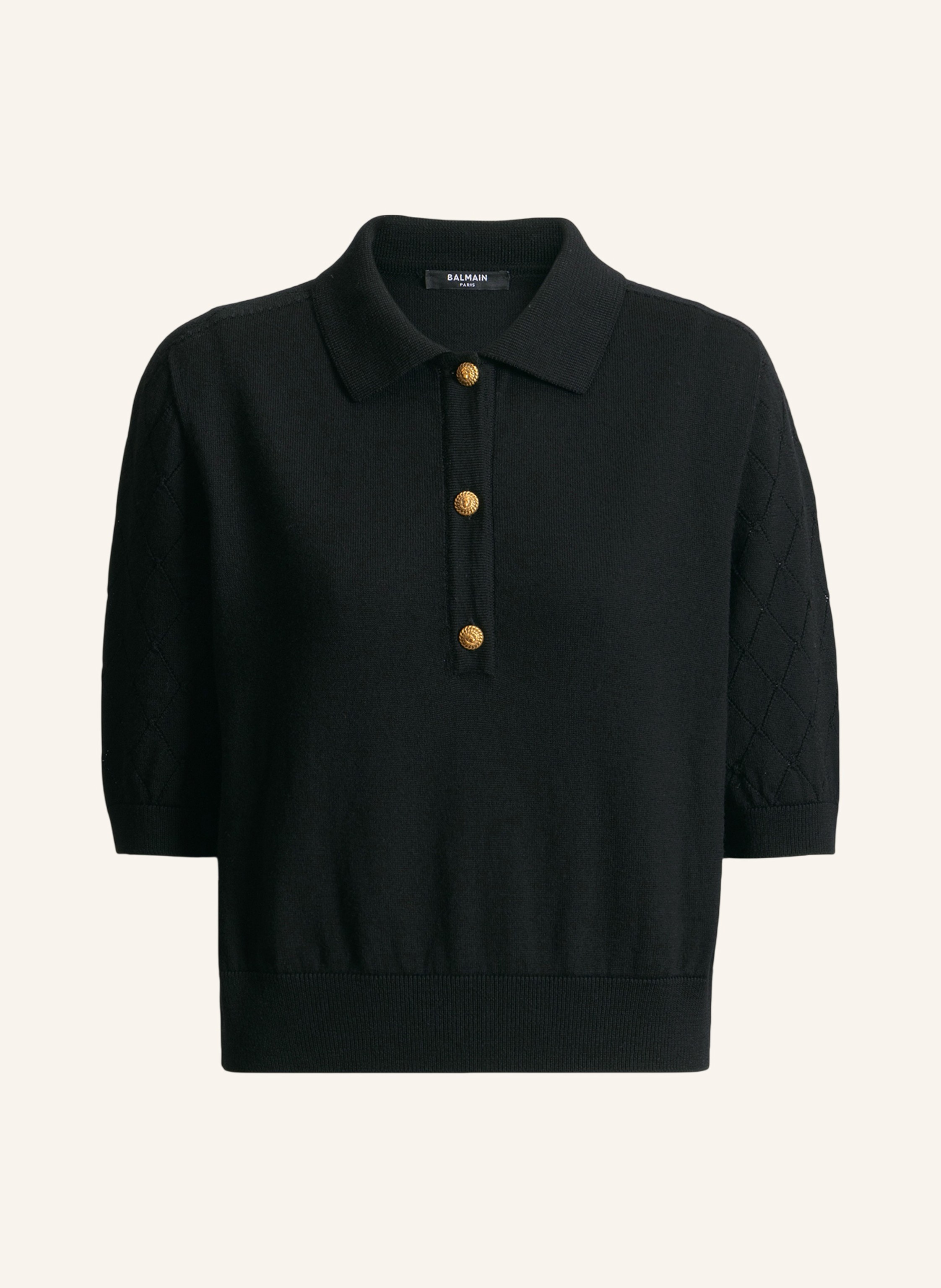 BALMAIN Polohemd mit drei Knöpfen