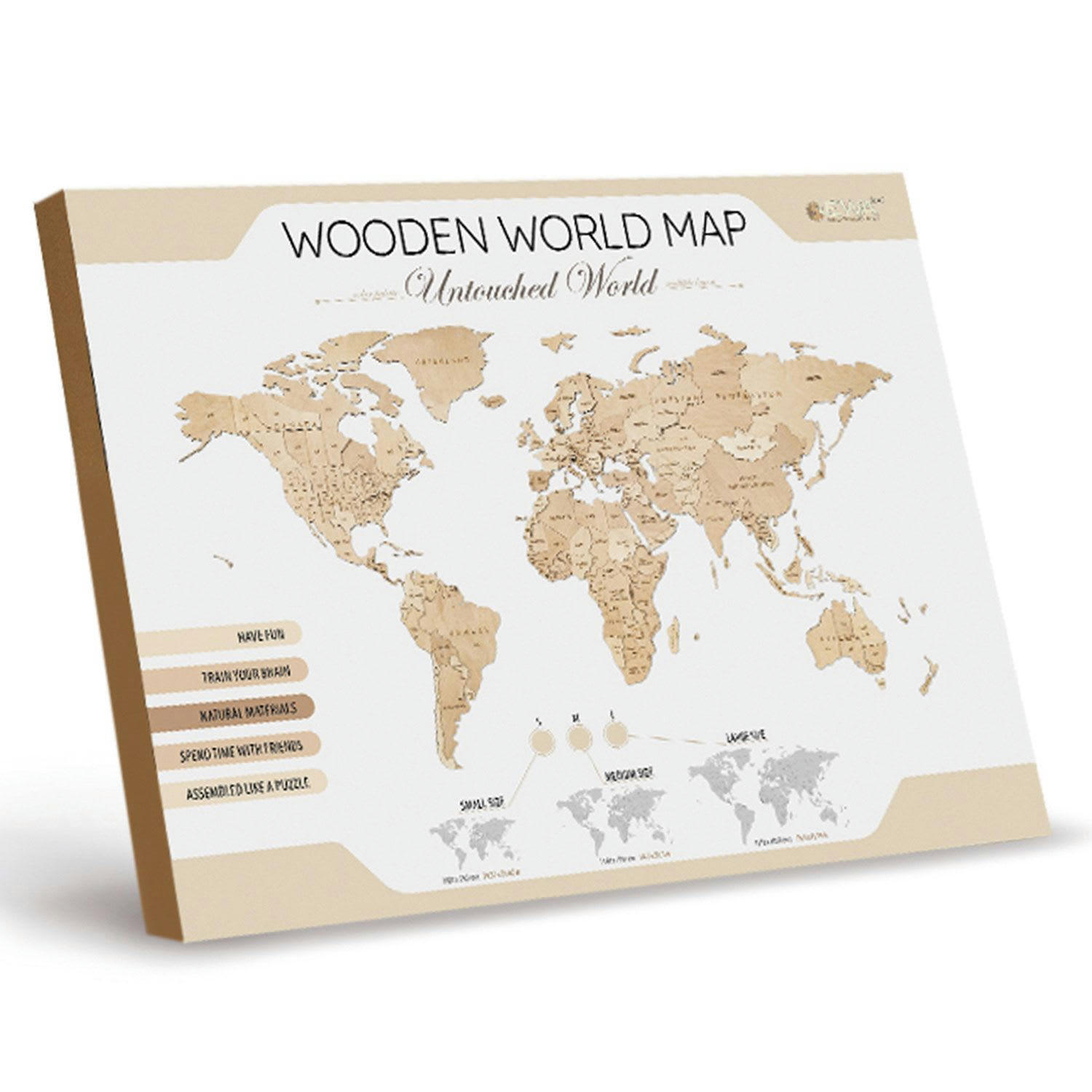 - Puzzle en bois Mappemonde 144 cm