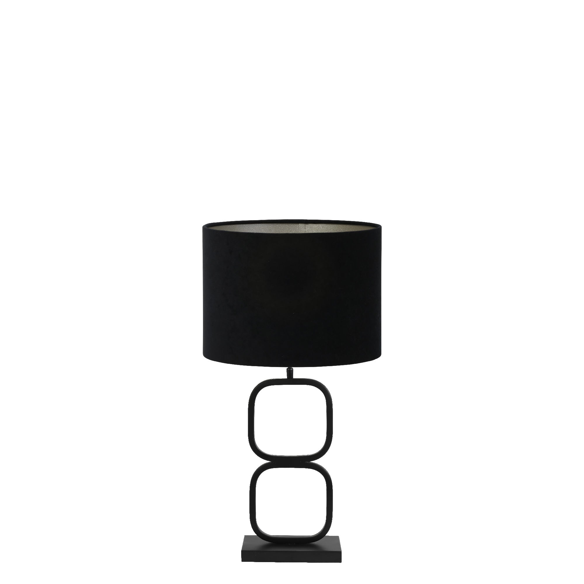 Light & Living tafellamp Lutika/Velours - zwart, zwart - 30x30x67cm