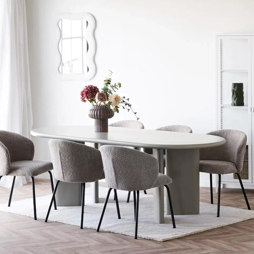 Eettafel Zand - Deens Ovaal - 220x100x75cm - Nagano