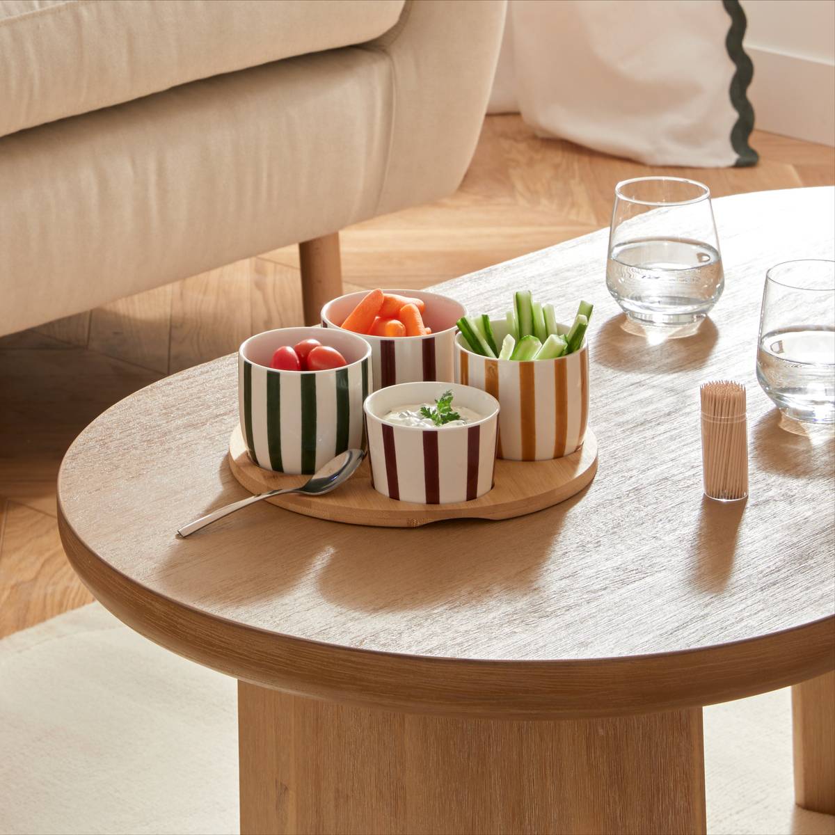 Aperitif Set "Cheri" stoneware (ceramic), 4 pieces