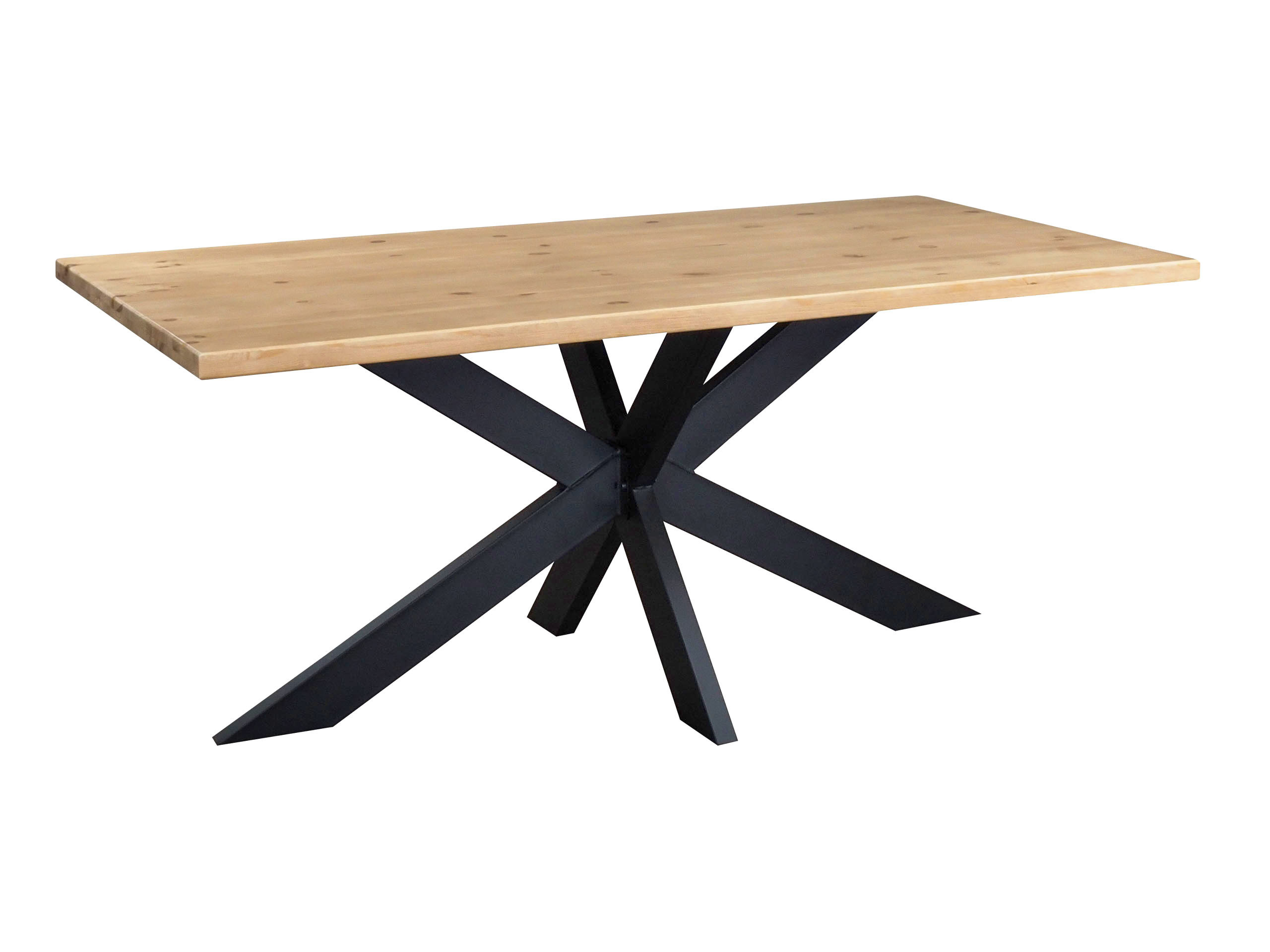 Stół 180x90 drewniany sękaty SPIDER LOFT, kolor dębowy