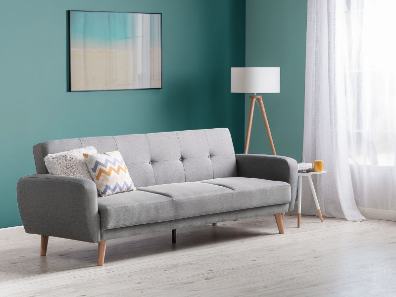 Sofa kanapa trzyosobowa rozkładana szara