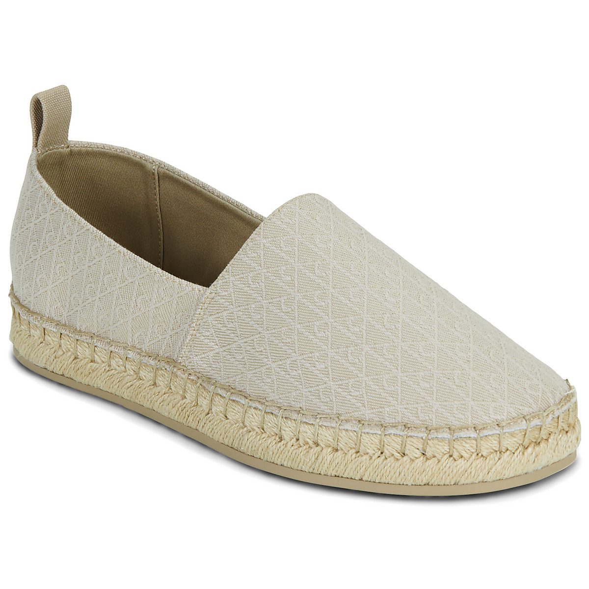Calvin Klein Jeans - OBLIQUE ESPADRILLE AOP - Beige