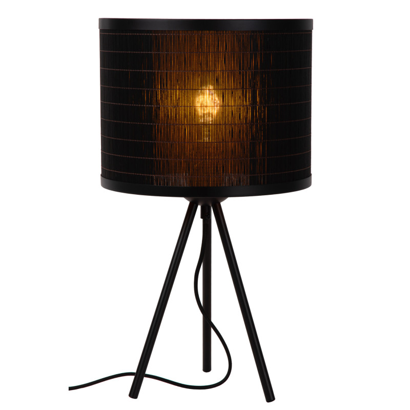 Lampe de table Tagalog noire Ø 26 cm E27 40 W LUCIDE