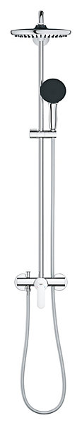 Colonne de douche mécanique avec douchette   pommeau   flexible   barre chrome, Grohe Vitalio Start