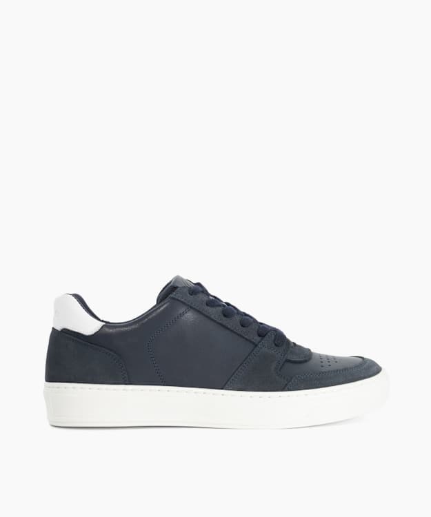 Tawly Navy - Leather Cup Sole Trainers