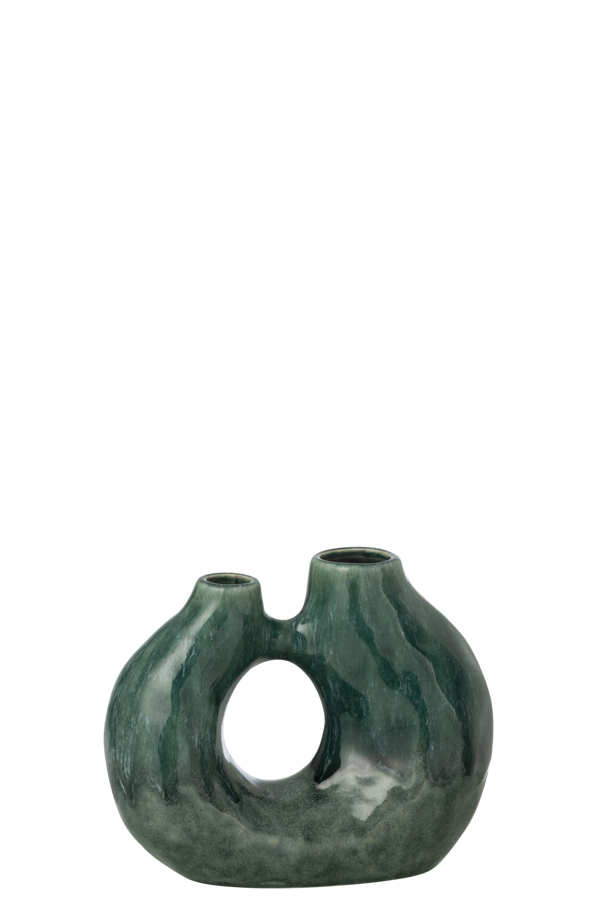 J-Line vaas Jeanne - steengoed - groen - small