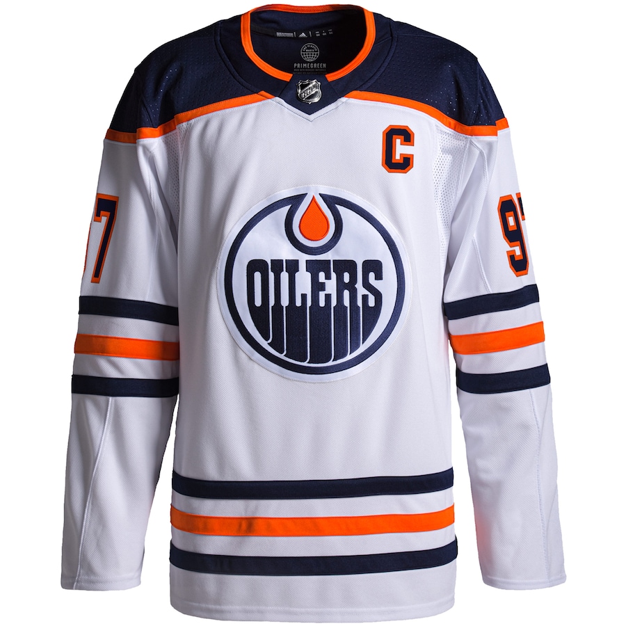 Connor McDavid Edmonton Oilers adidas Away Primegreen Authentic Pro Player - Jersey - White