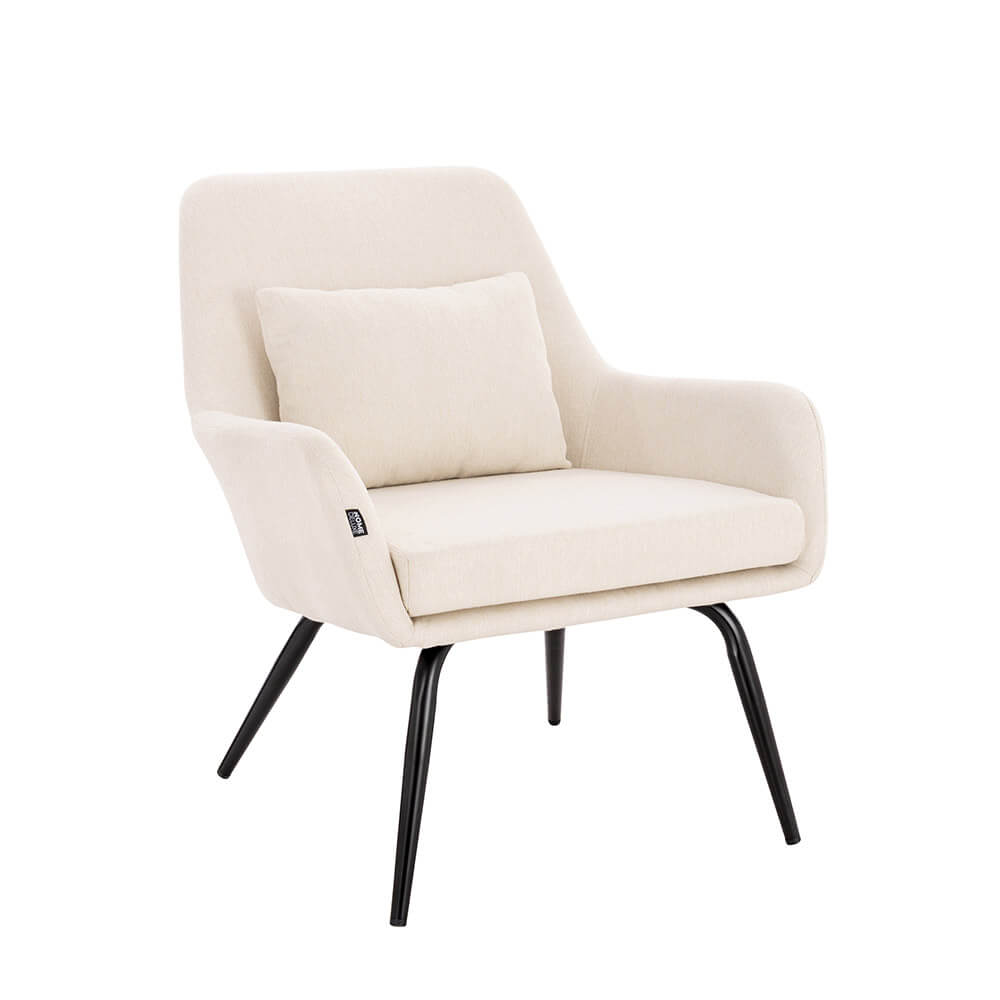 HOME DELUXE fauteuil – Webstof – Wit Beige