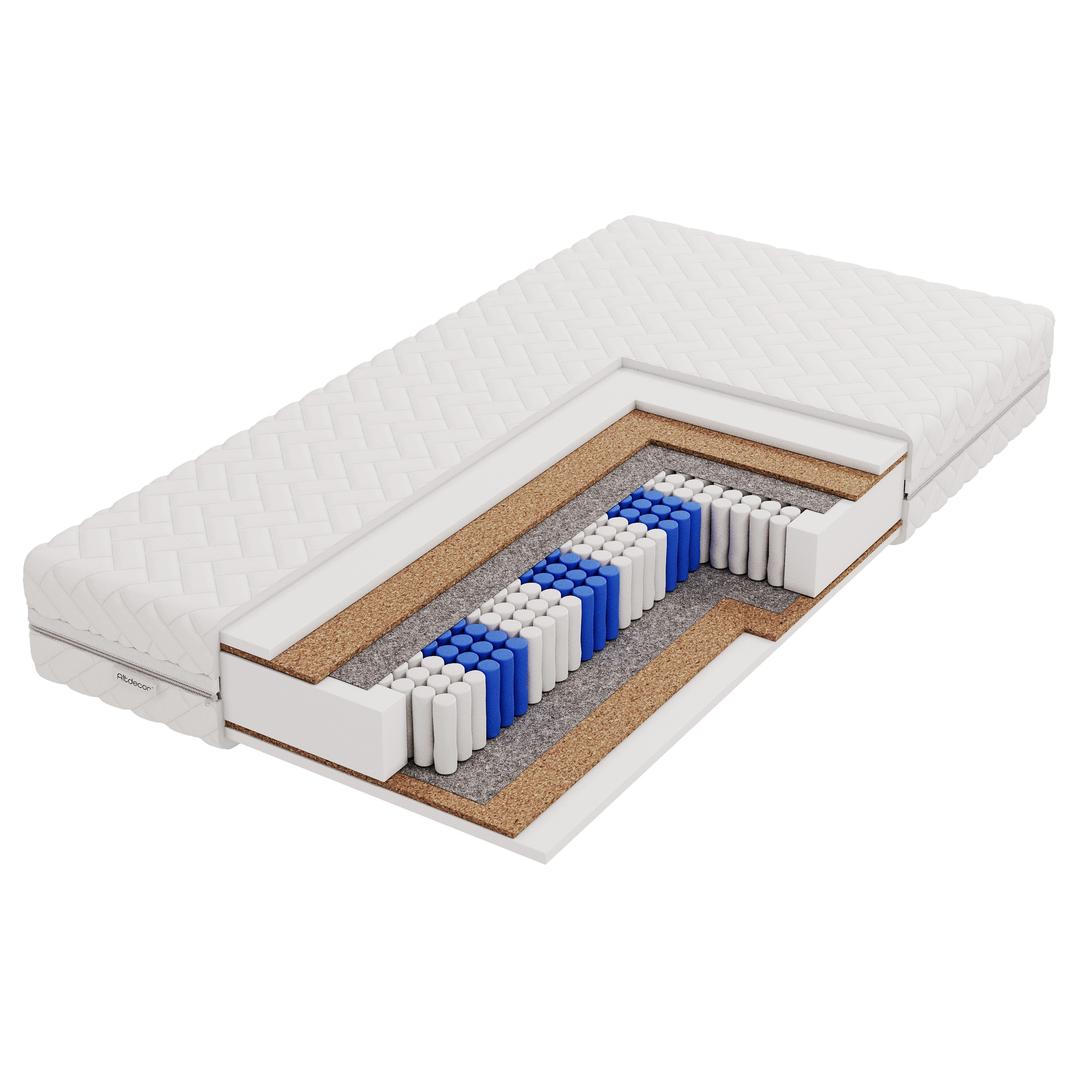 Materac sprężonowy kieszeniowy 7 stref -twardość H3|H4 - JUNILA 80x200 cm