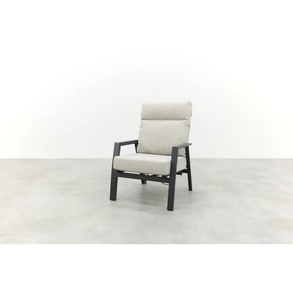 Lagos loungestoel verstelbaar - antraciet