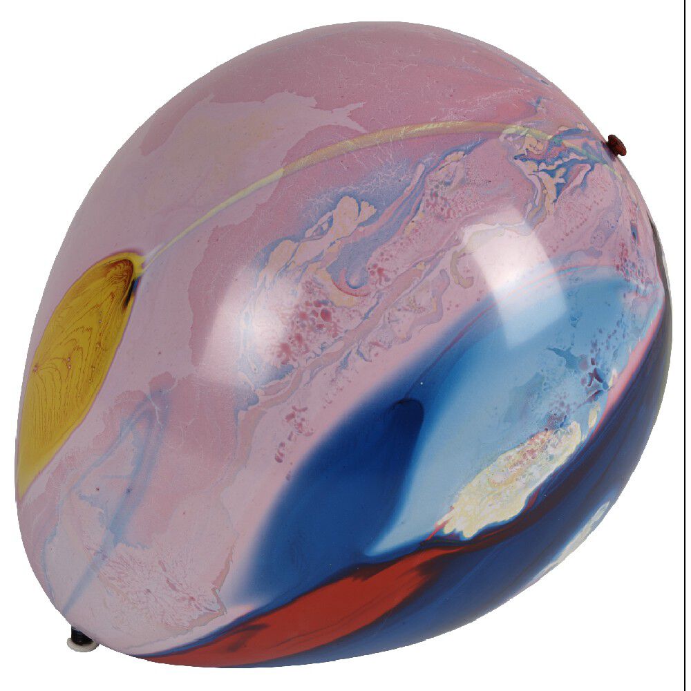 Ballon lumineux LED design marbre multicolore x4