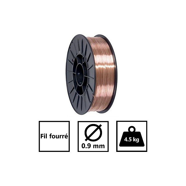 Fil fourré 0.9mm 4,5 kg Soudage MIG-MAG Bobine Diam200 mm INE