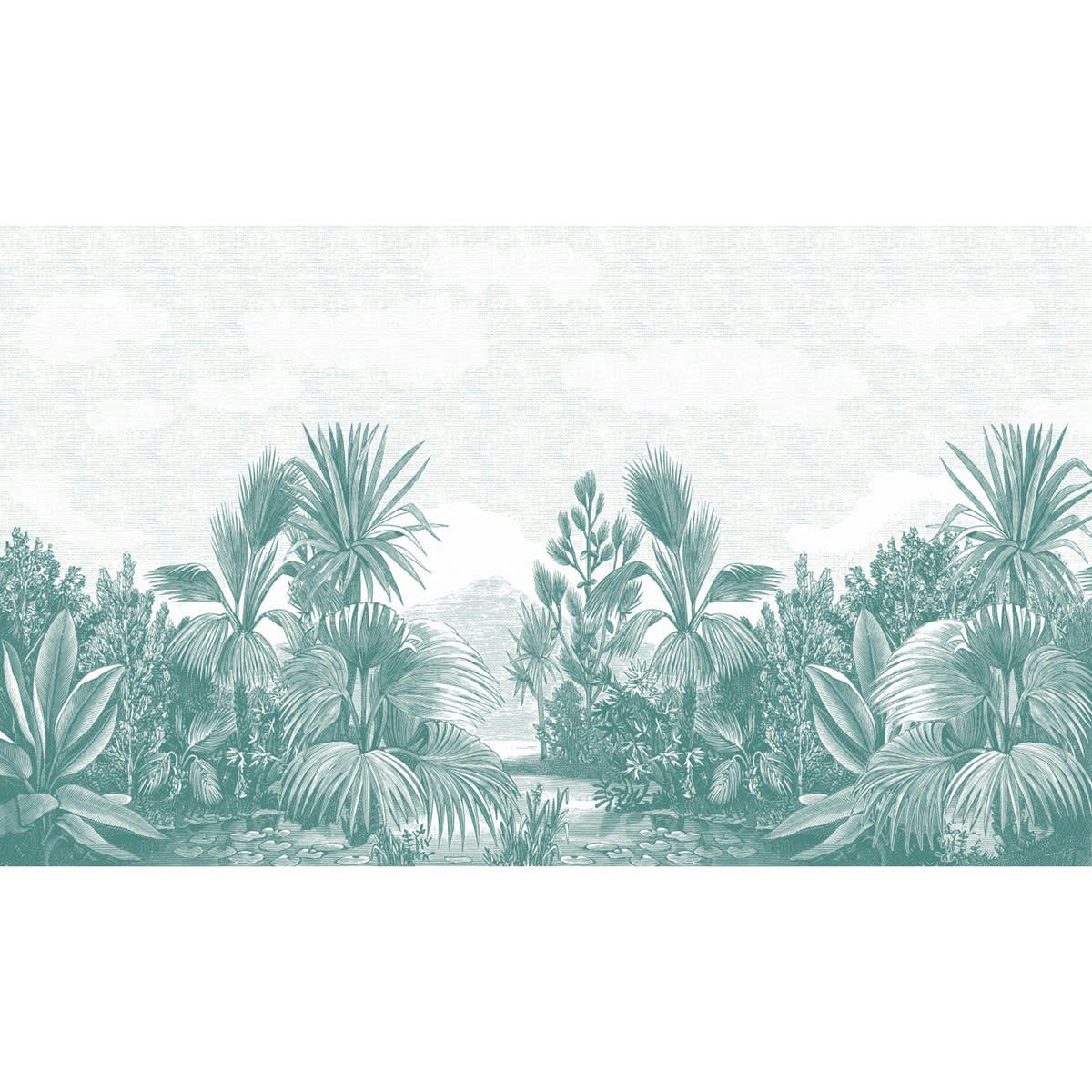 MADRAGUE - Papier peint panoramique motif imprimé Vert 480x280cm