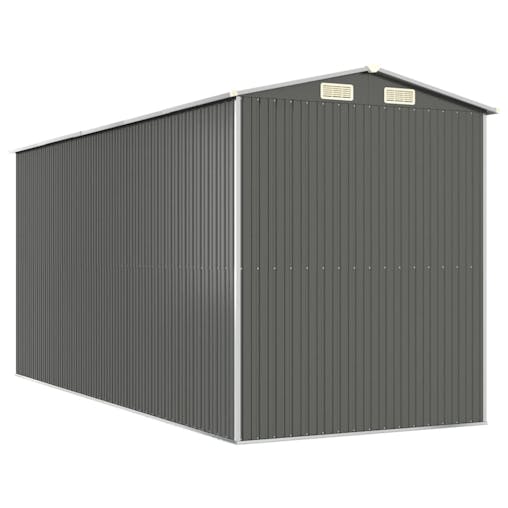 NNEVL Garden Shed Light Grey 192x440x223 cm Galvanised Steel