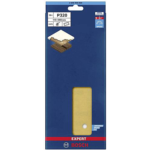 Feuille Abrasive Rectangle Expert C470 D 115x280mm G320 - BOSCH - 2608900869