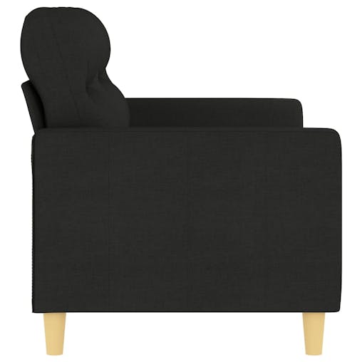 NNEVL 2-Seater Sofa Black 140 cm Fabric