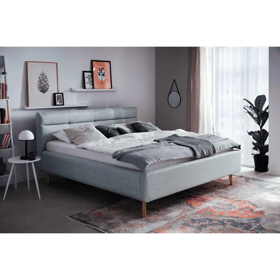 Tweepersoonsbed Laika 160x200cm met opbergruimte - blauw