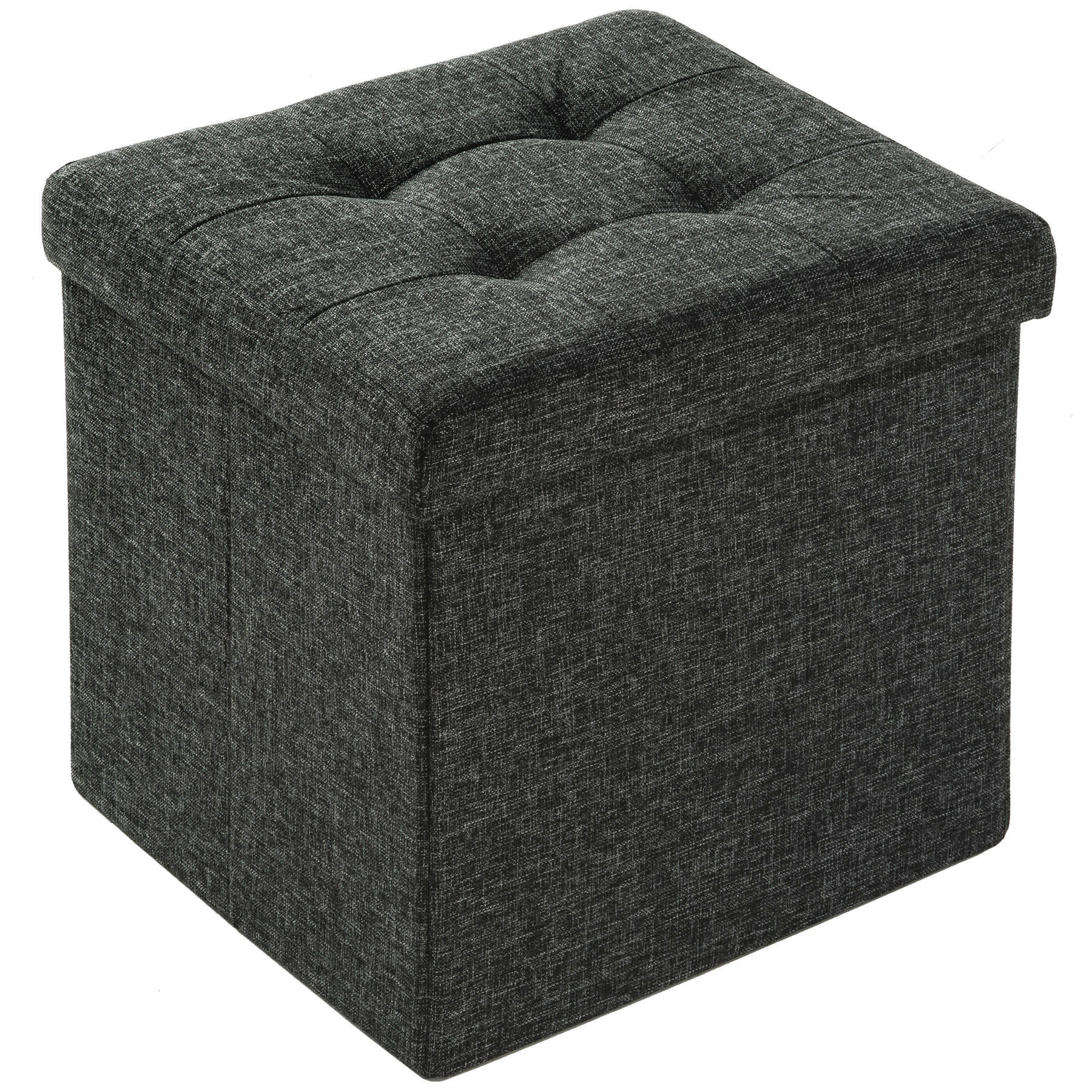- Banc Tabouret Coffre de rangement Pliable gris foncé