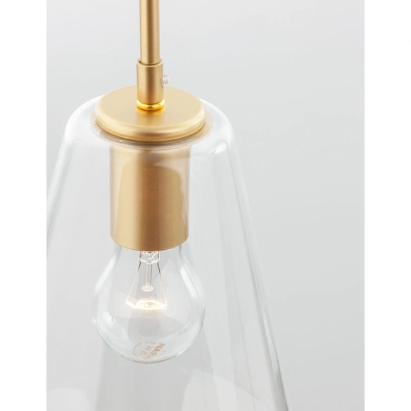 Pendelleuchte »Prisma«, LED, 1-flammig, goldfarben/transparent