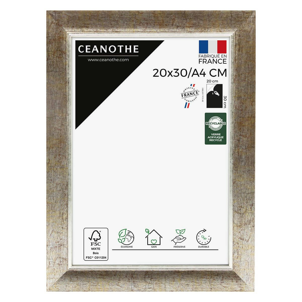 HADES - Cadre photo 20x30 cm résine recyclée