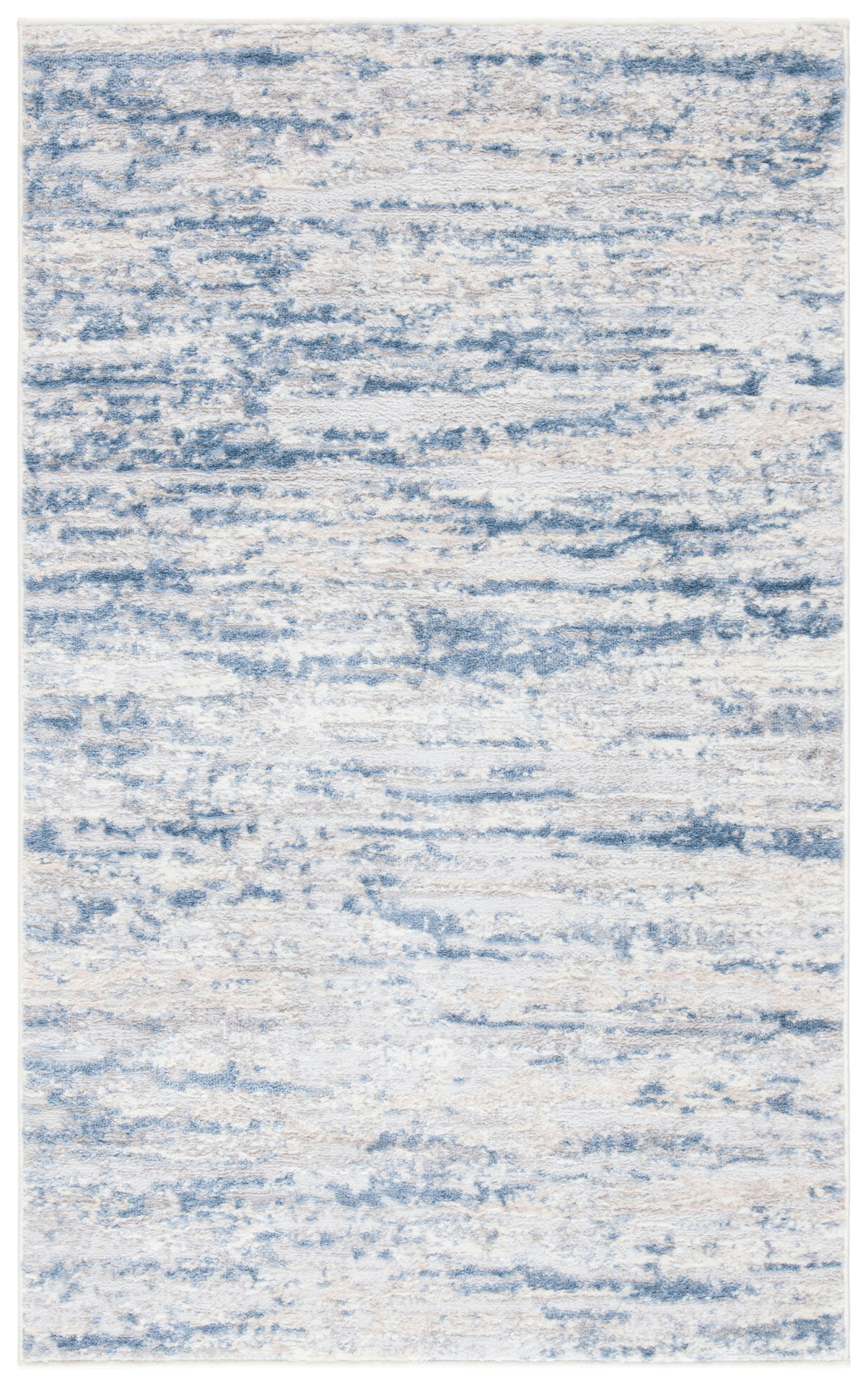 AMELIA - Tapis de salon interieur en gris & bleu marine, 183 x 274 cm