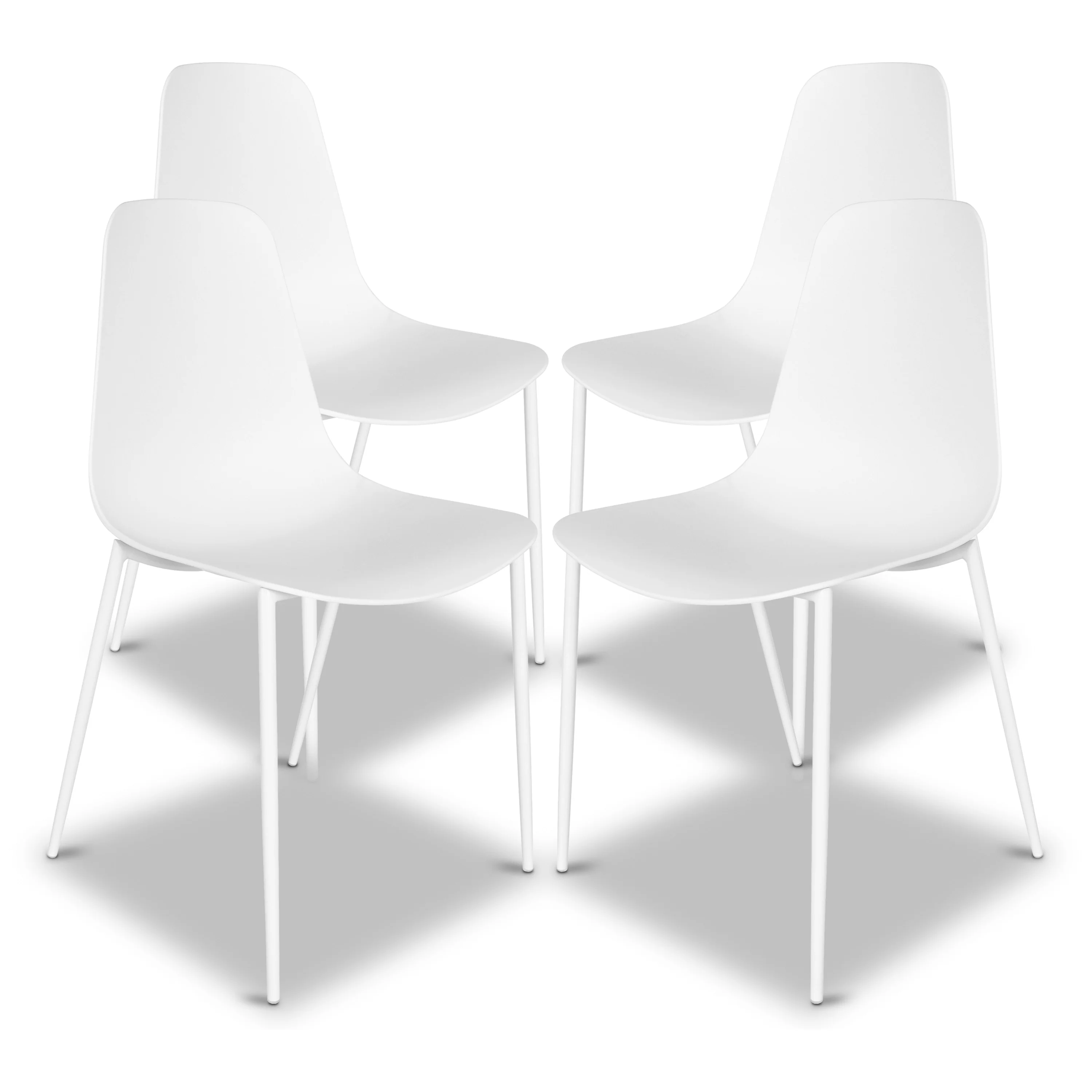Poly & Bark Isla Modern Dining Chairs (Set of 4) - Indoor or Outdoor Use