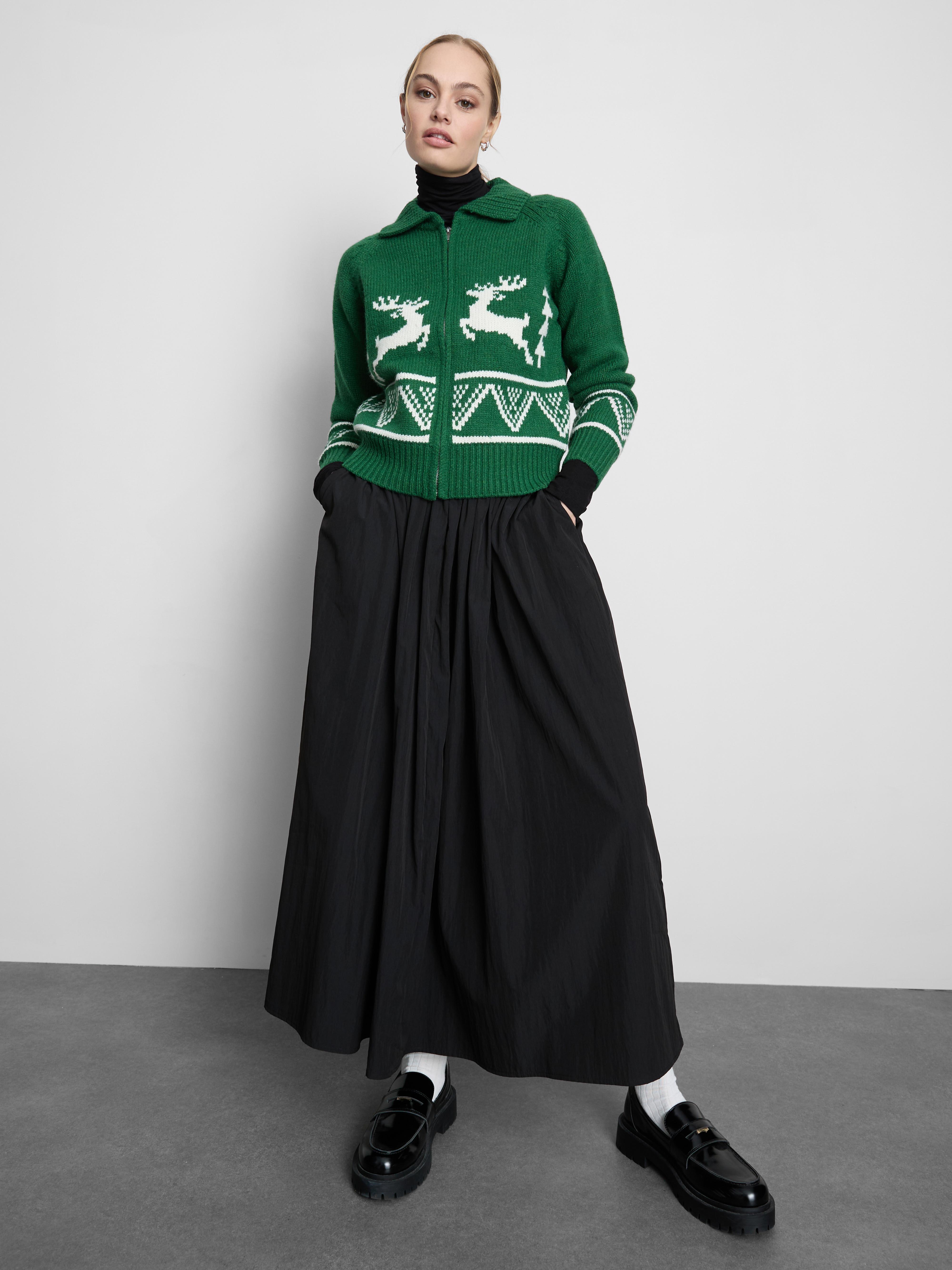 Christmas Zip Through Cardigan