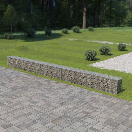 NNEVL Gabion Wall with Covers Galvanised Steel 600x30x50 cm