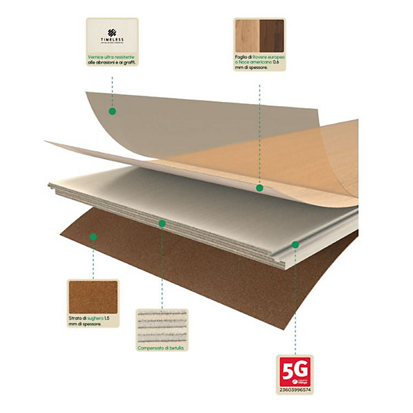 Parquet multicouche Monolame Chêne Long Island 150x17,8 cm