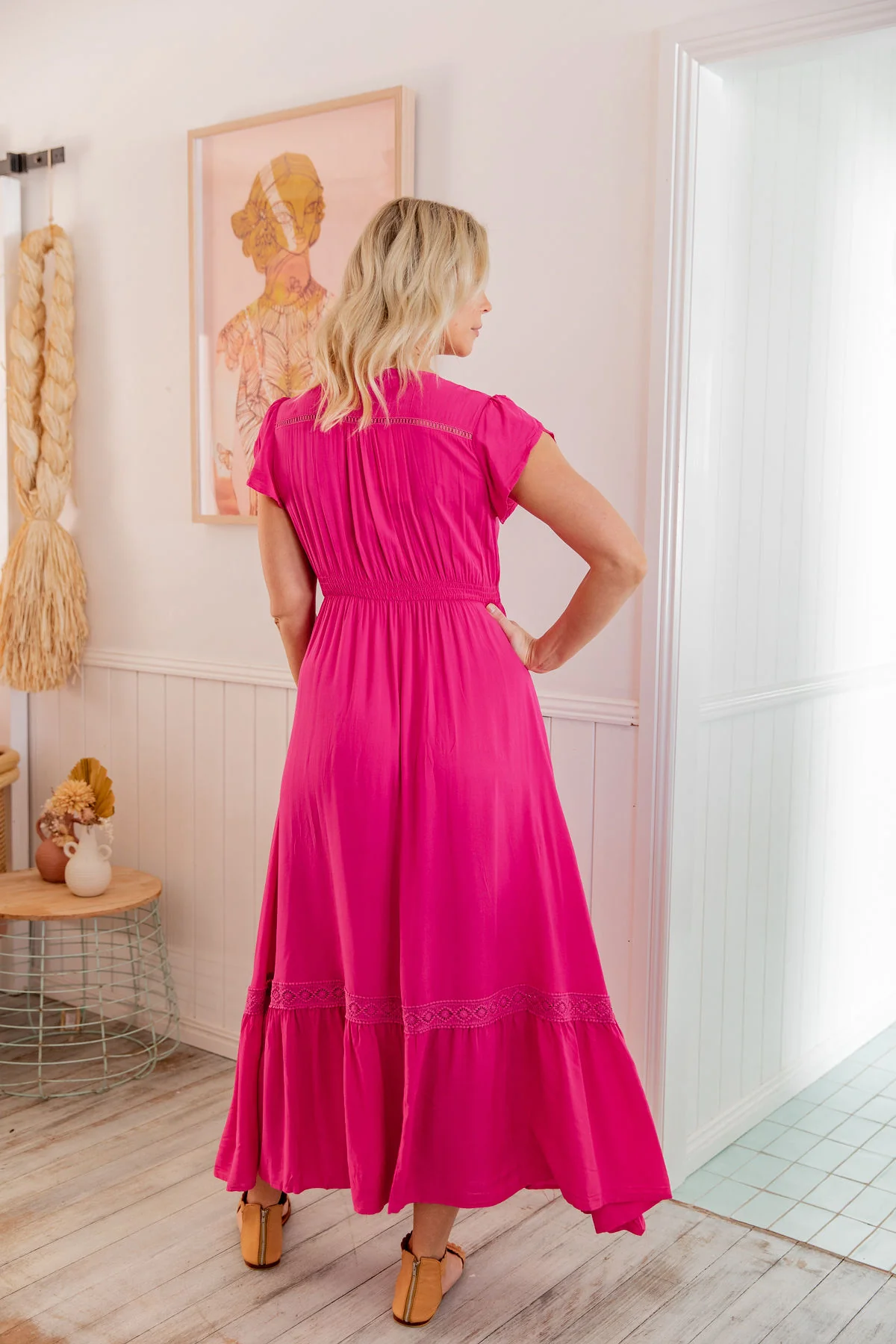 Shayla Maxi Dress in Fuchsia