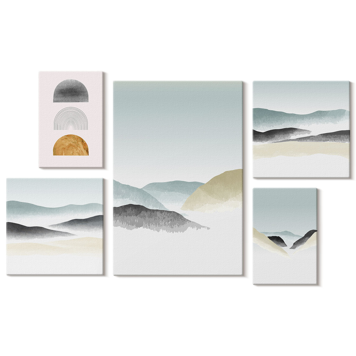 Obraz canvas 5 części Abstrakcja natury|20x30, 30x30, 40x60|Wallfluent