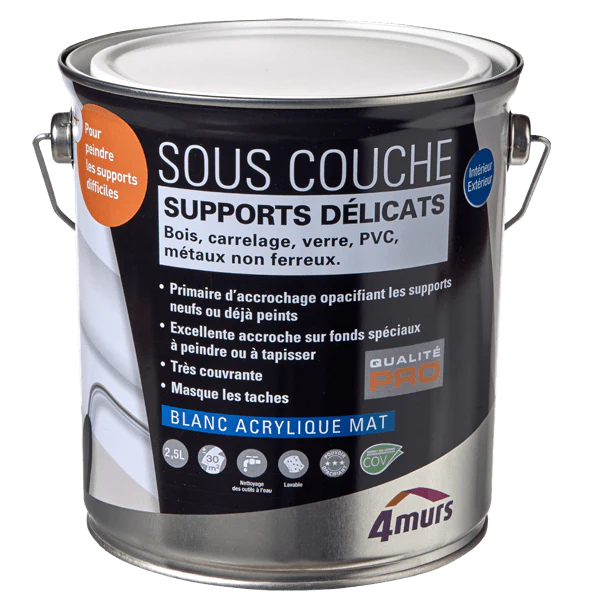 4MURS Peinture SOUS COUCHE SUPPORTS DÉLICATS Peinture blanc