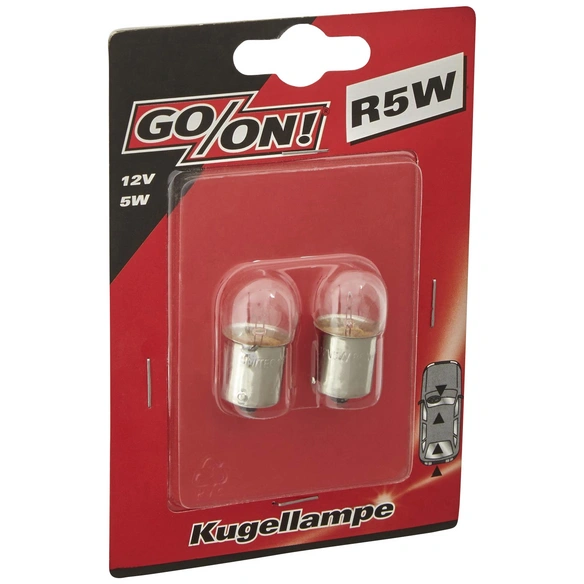 Kugellampe, R5W, BA15s, 5 W, 2 Stück