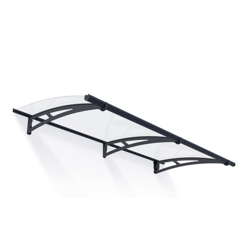Marquise de porte Aquila gris foncé 205,5 x 91,5 cm CANOPIA