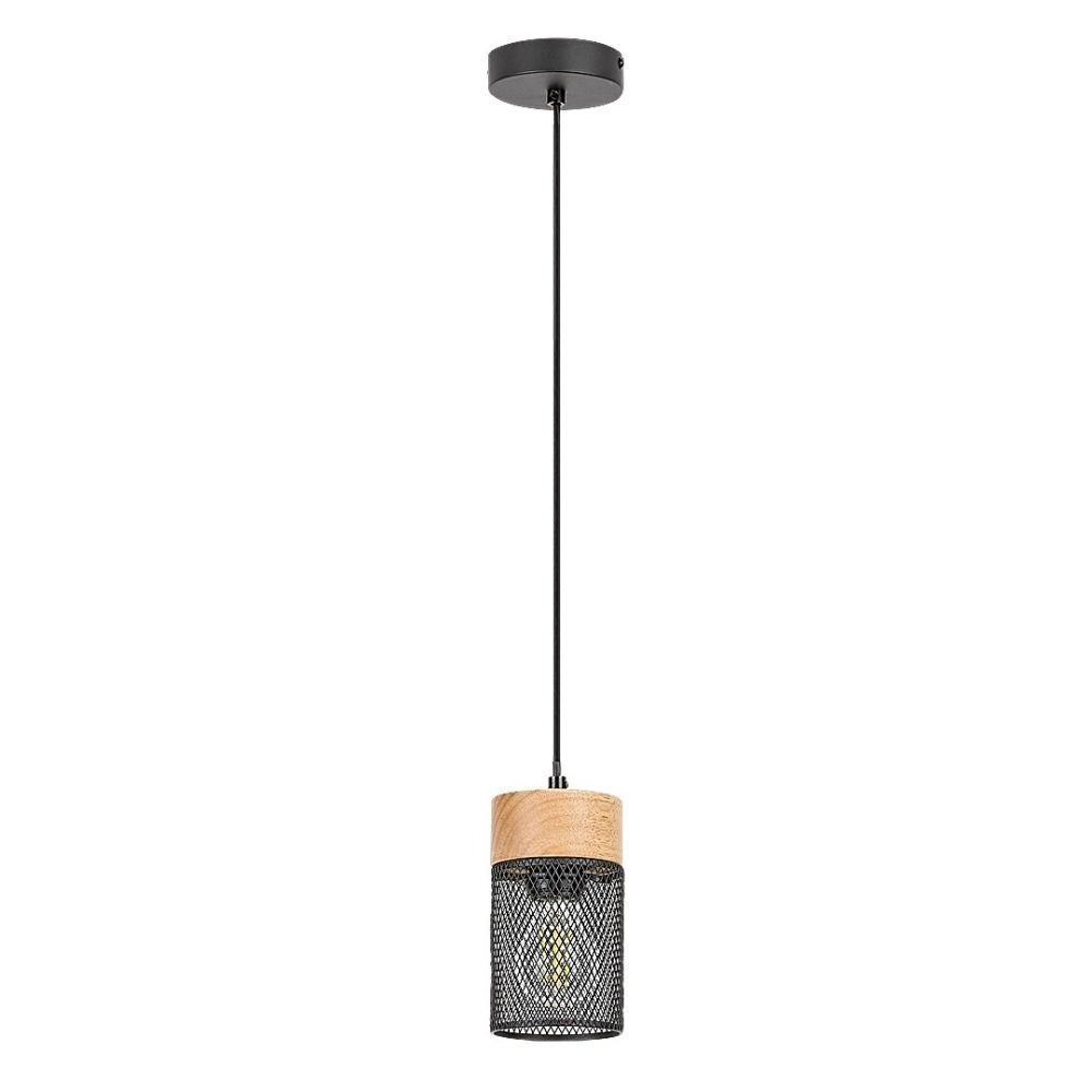 Lampa wisząca buk czarna Callum 1xE27x40W wym: 120x9,5x9,5 cm Rabalux