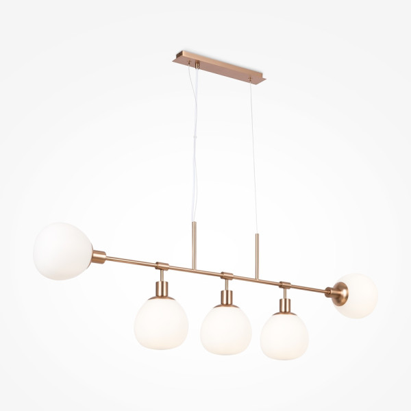 Lampa wisząca złoto-biała Erich 5xE14x40W wym: 149,3x15x120 cm Maytoni