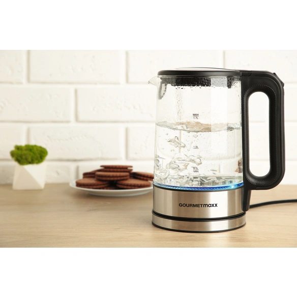 Glas-Wasserkocher, 1,7 l, 2200 W, mit Antikalk-Filter