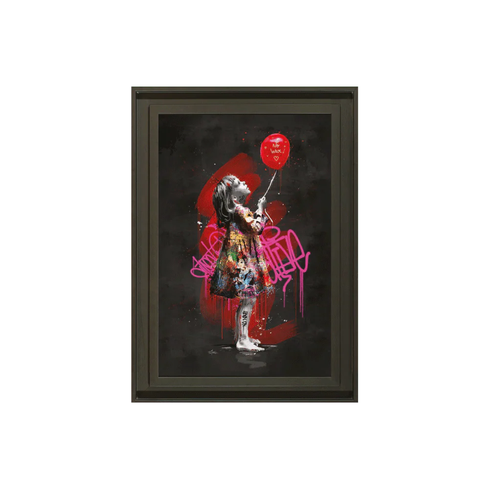 Tableau ROMARIC LA PETITE FILLE ET LE BALLON coloris noir