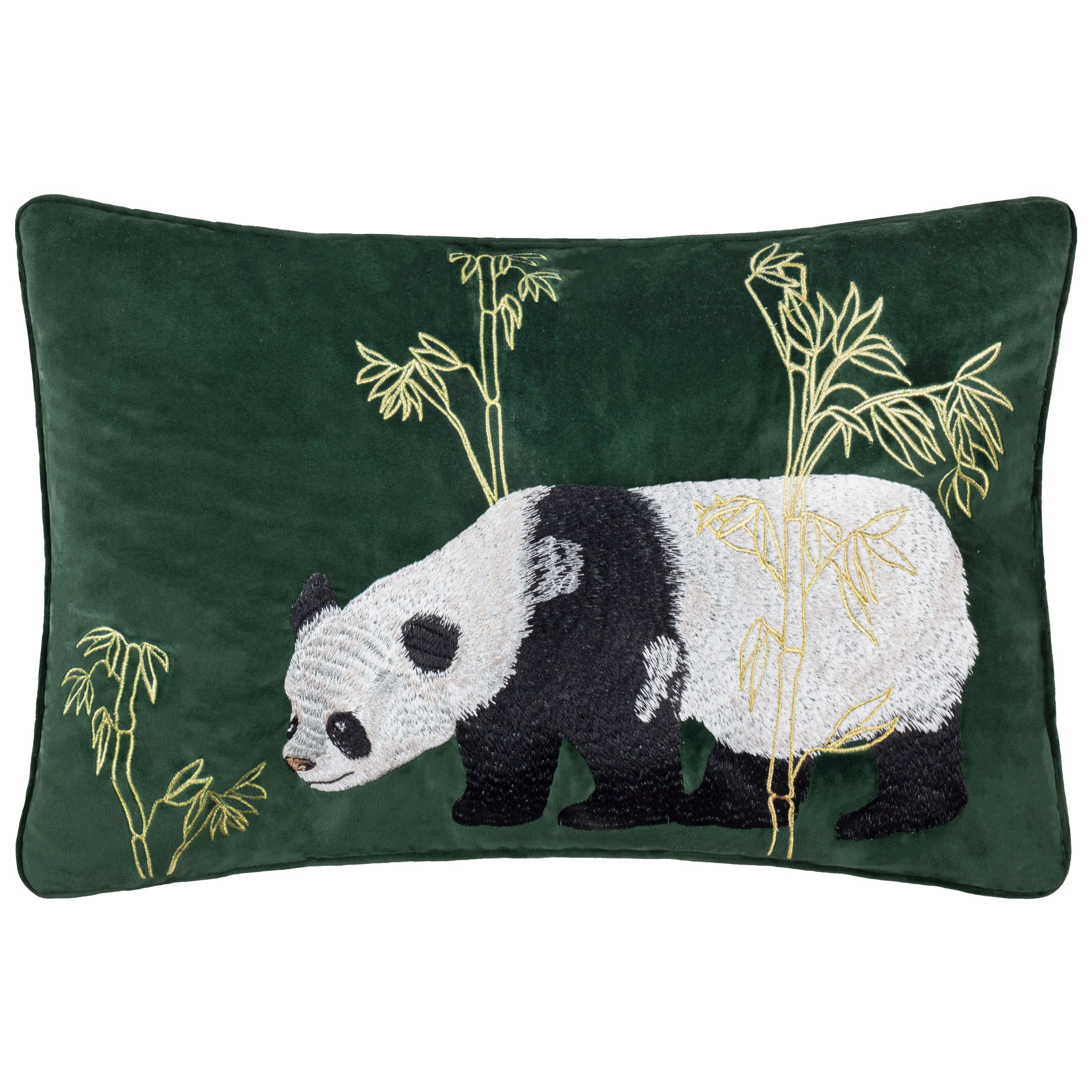Paoletti Chuan Tranquil Panda Velvet Cushion