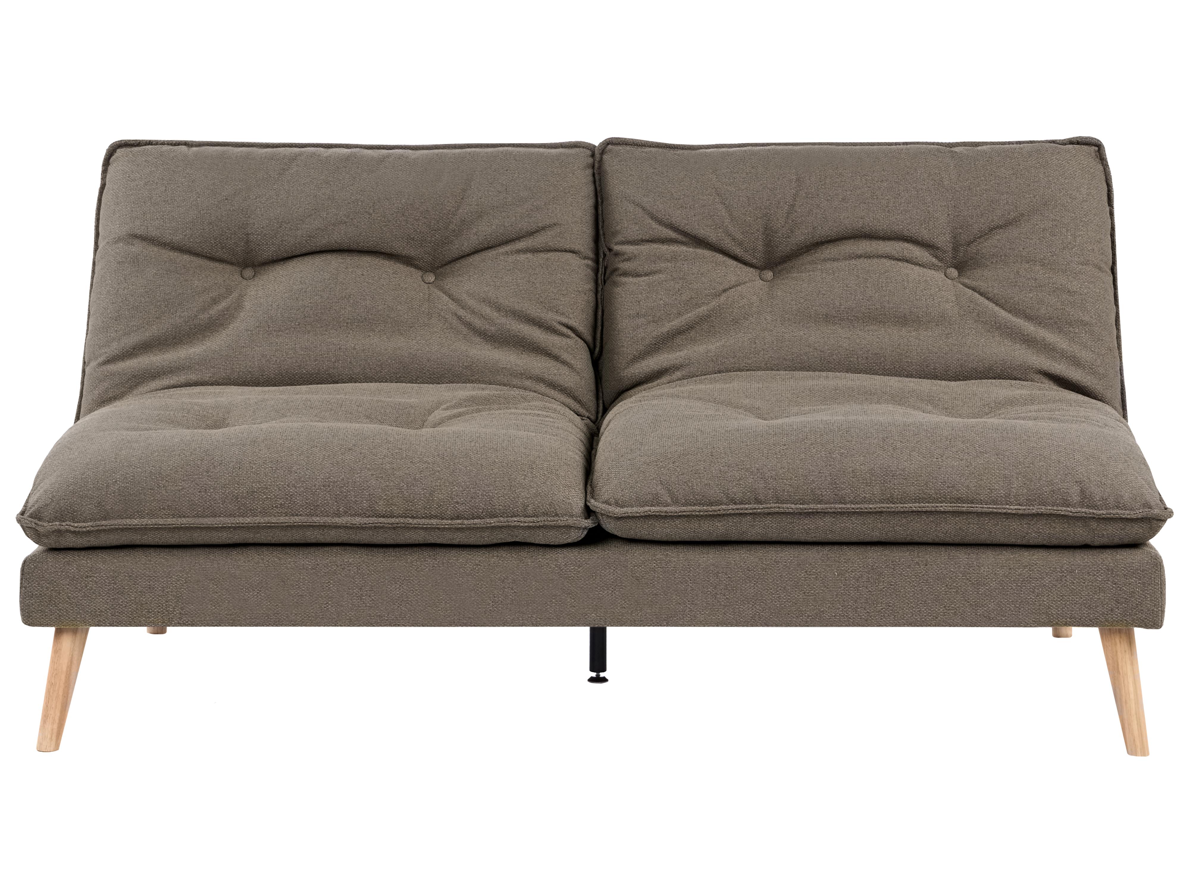 Sofa Bed 3 Seater YILA Fabric Brown