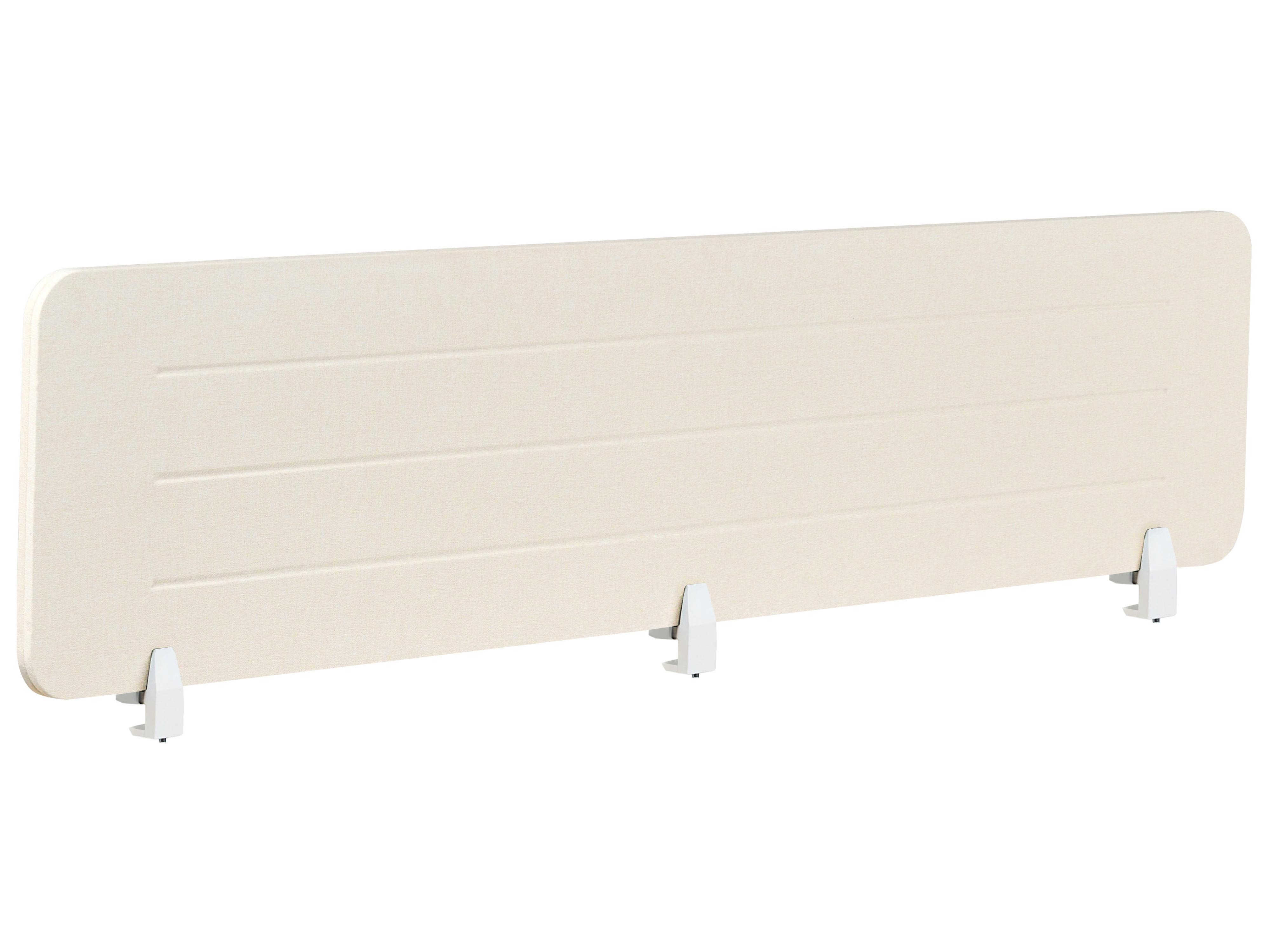 Desk Screen ZIGGY 160 x 40 cm Light Beige