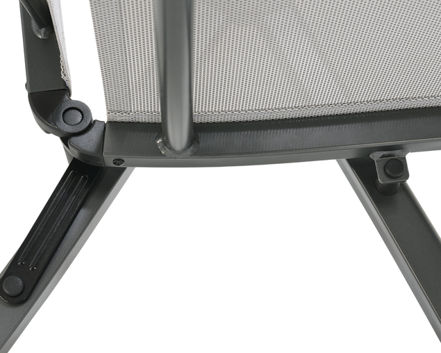 Frankie Folding Recliner Chair - Gunmetal Grey